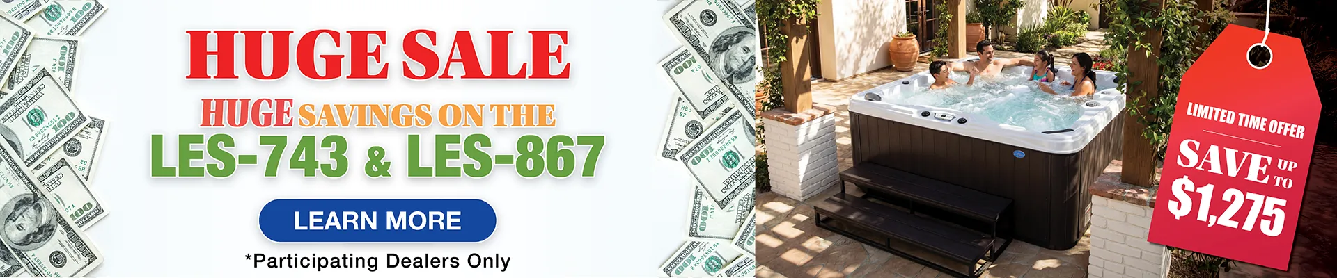 Calspas hot tub being used in a family setting - Gary